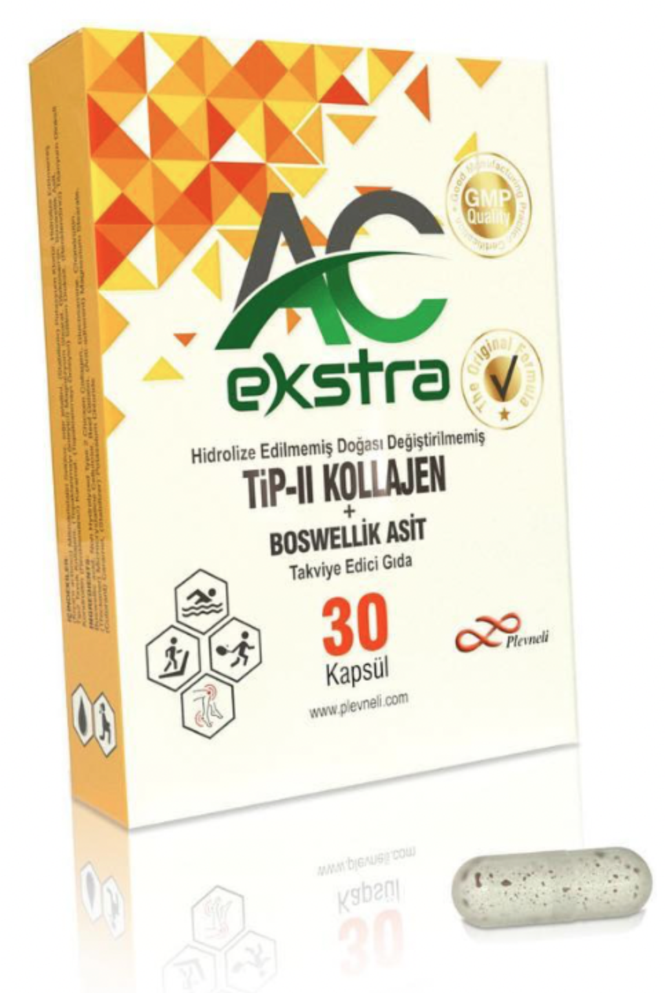 AC Ekstra Doğası Değiştirilmemiş Tip 2 Kollajen Eklem Destek Takviyesi - 30 Kapsül