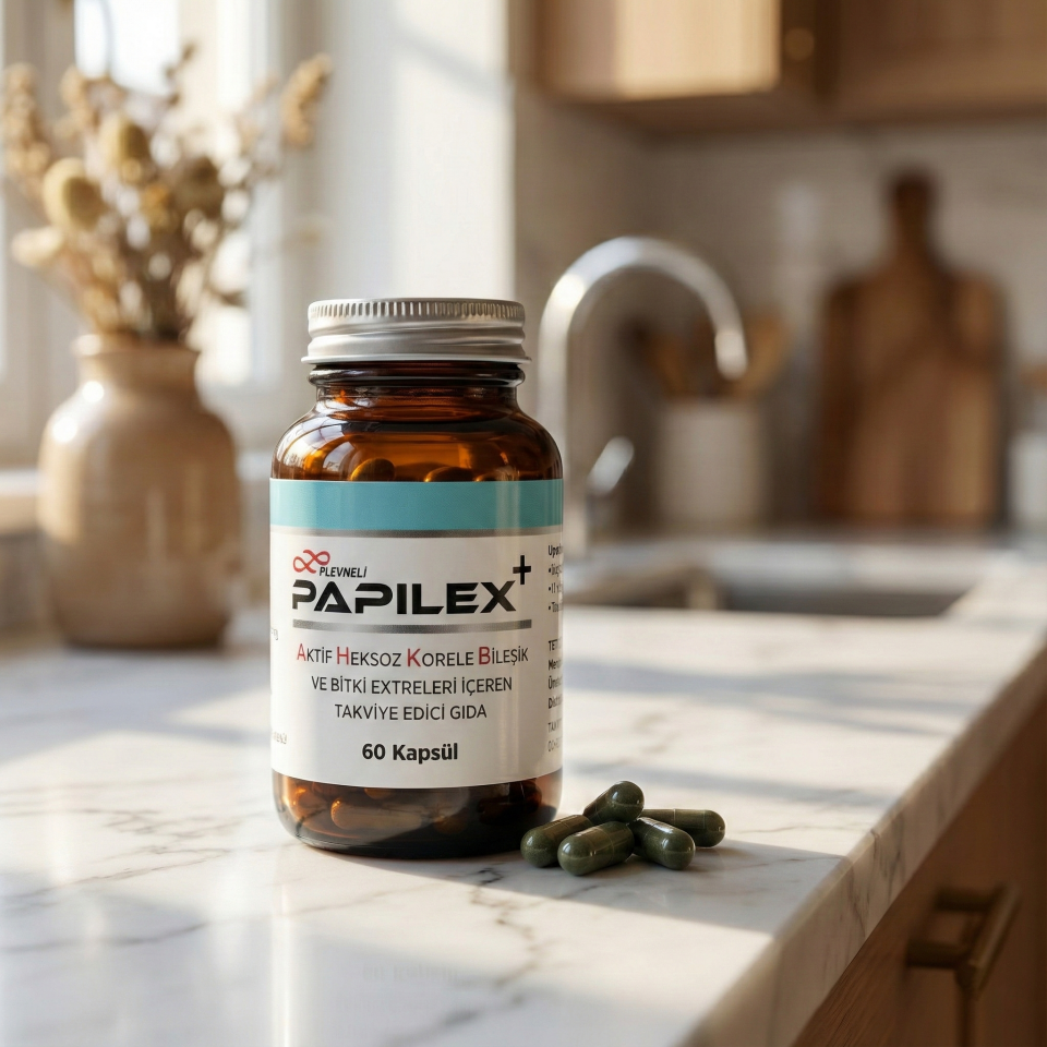 Papilex+ AHCC EGCG Reishi ve Bitki Ekstreleri İçeren Takviye Edici Gıda