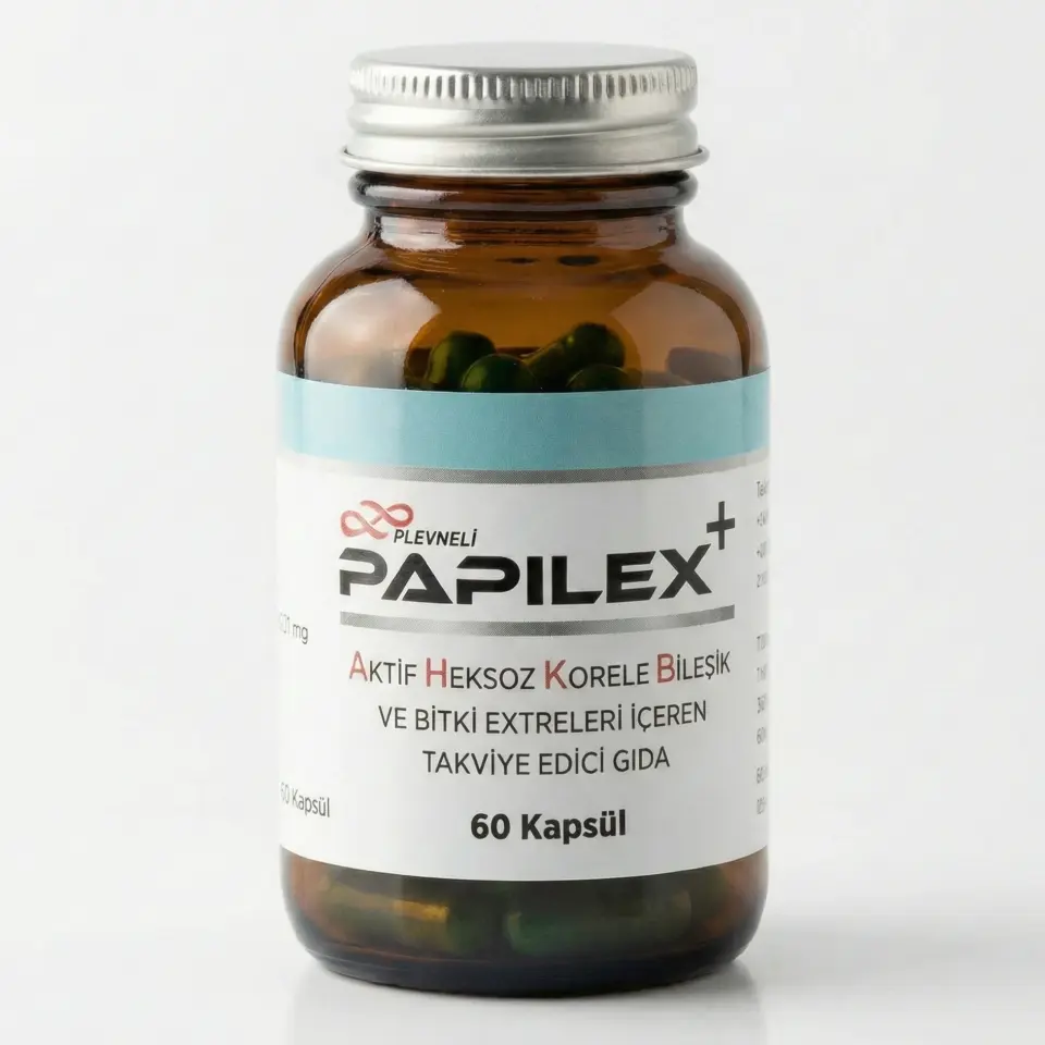 Papilex+ AHCC EGCG Reishi ve Bitki Ekstreleri İçeren Takviye Edici Gıda
